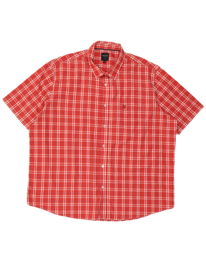 Ανδρικό κοντομάνικο πουκάμισο James Pringle 2XL Red Check Polyester