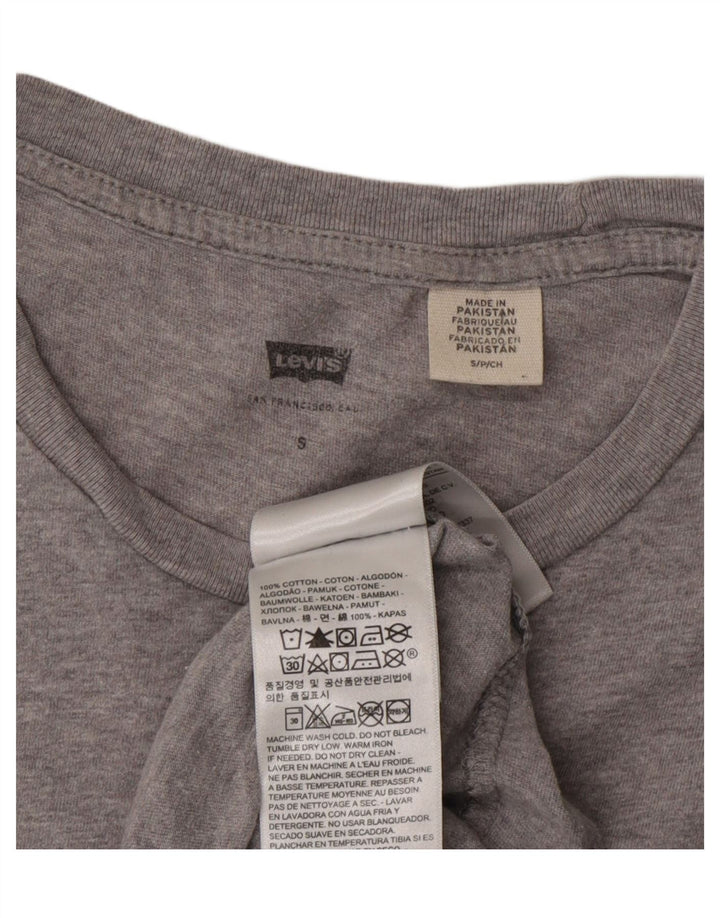 LEVI'S Mens Graphic T-Shirt Top Small Grey Cotton