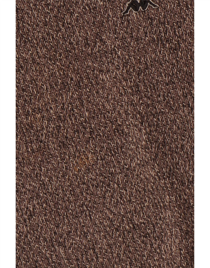 Ανδρικό πουλόβερ KAPPA με V λαιμόκοψη, μεσαίο βαμβακερό γκρι