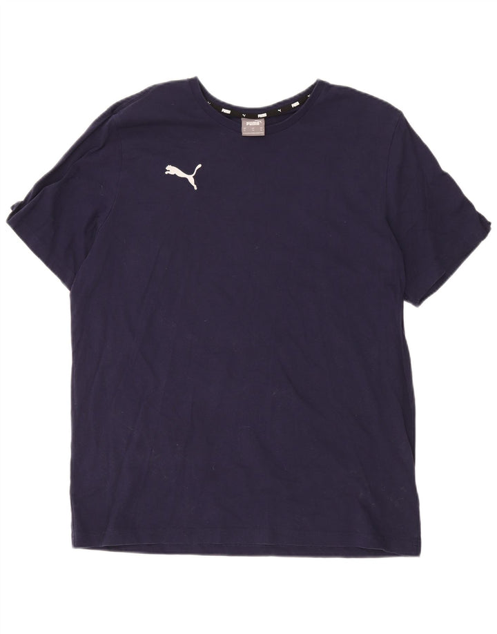 Puma Ανδρικό T-Shirt Top XL Navy Blue Cotton