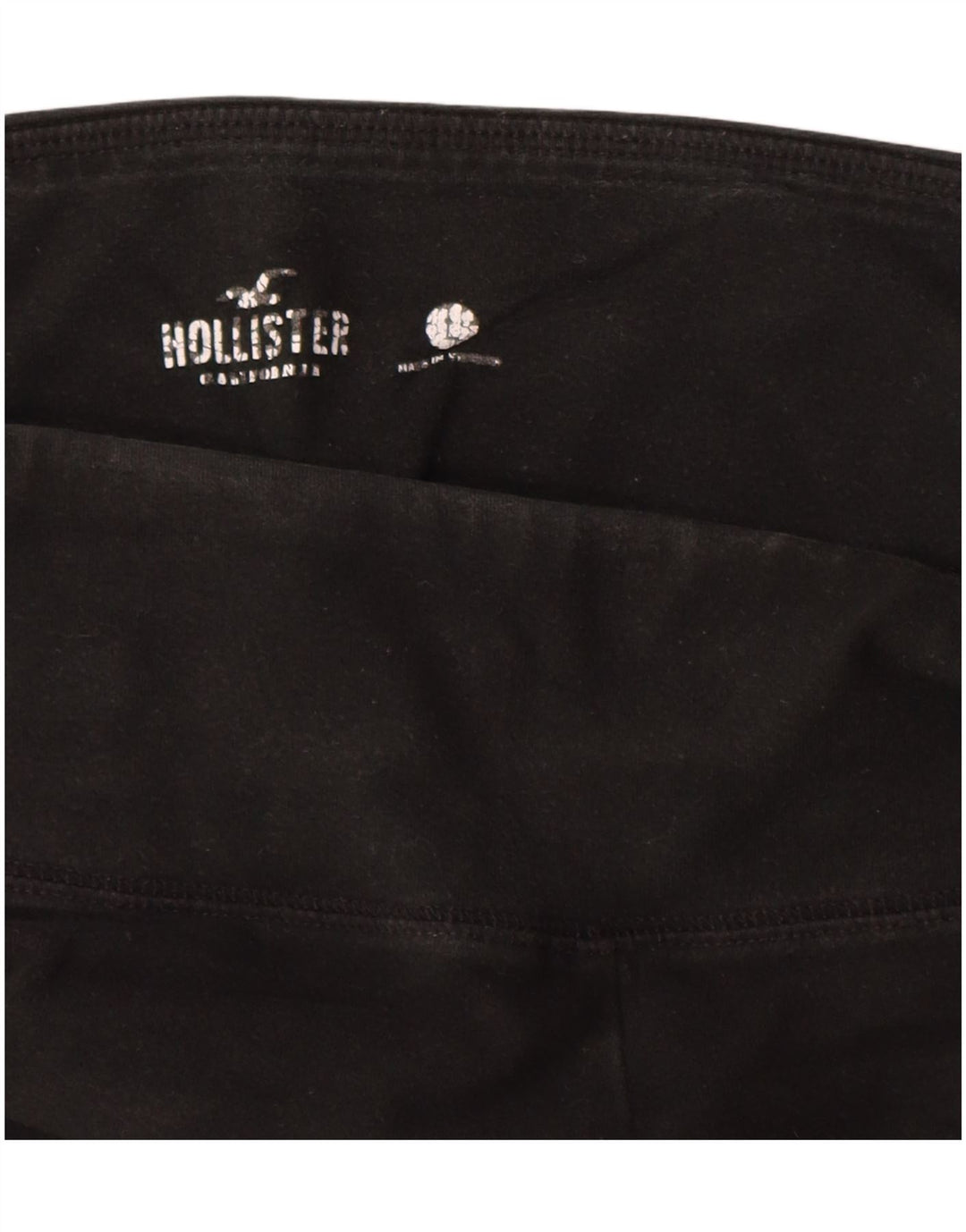 Γυναικείο γραφικό κολάν HOLLISTER UK 14 μεγάλο μαύρο βαμβακερό
