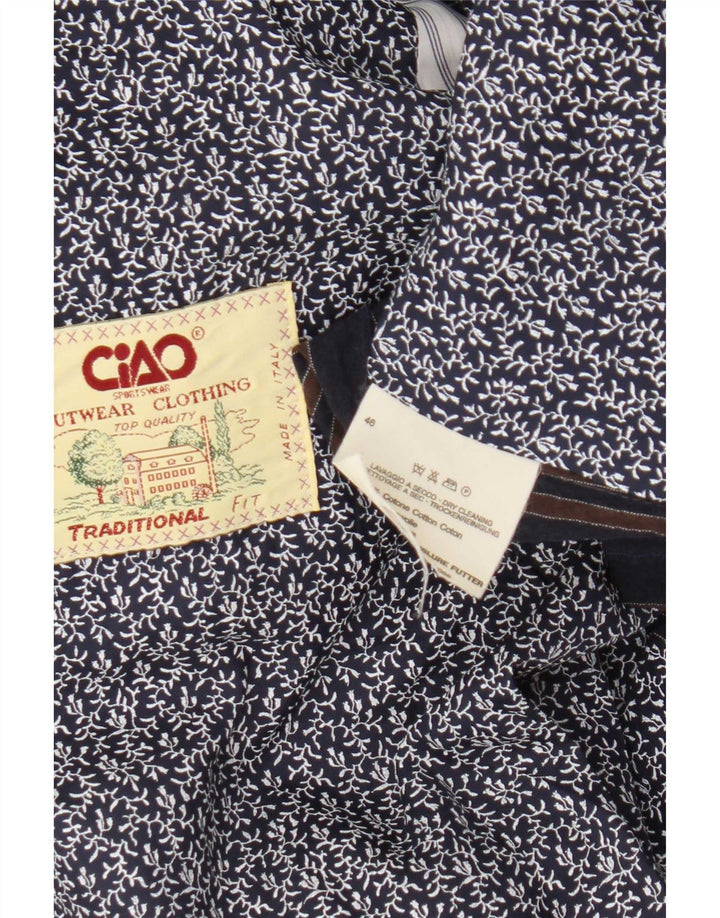 Ciao Mens Traditional Fit Blazer Jacket IT 46 Small Navy Blue ριγέ
