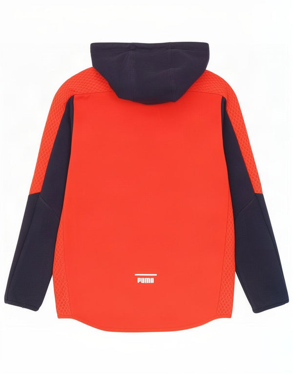 Ανδρικό πουλόβερ με κουκούλα με φερμουάρ Puma Small Red Colorblock Βαμβακερό