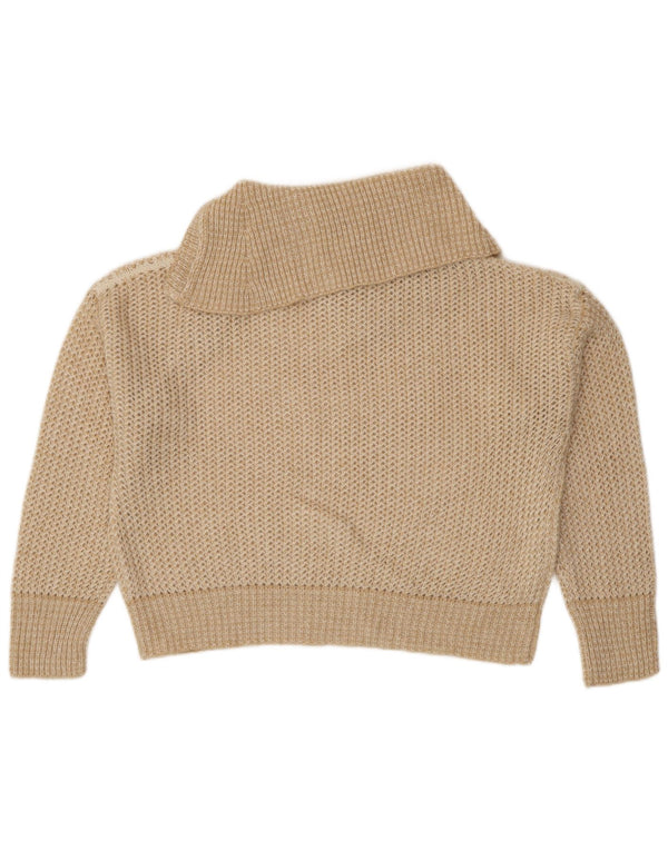 STEFANEL Γυναικείο πουλόβερ με λαιμό και λαιμό μεγάλου μεγέθους UK 16 μεγάλο μπεζ