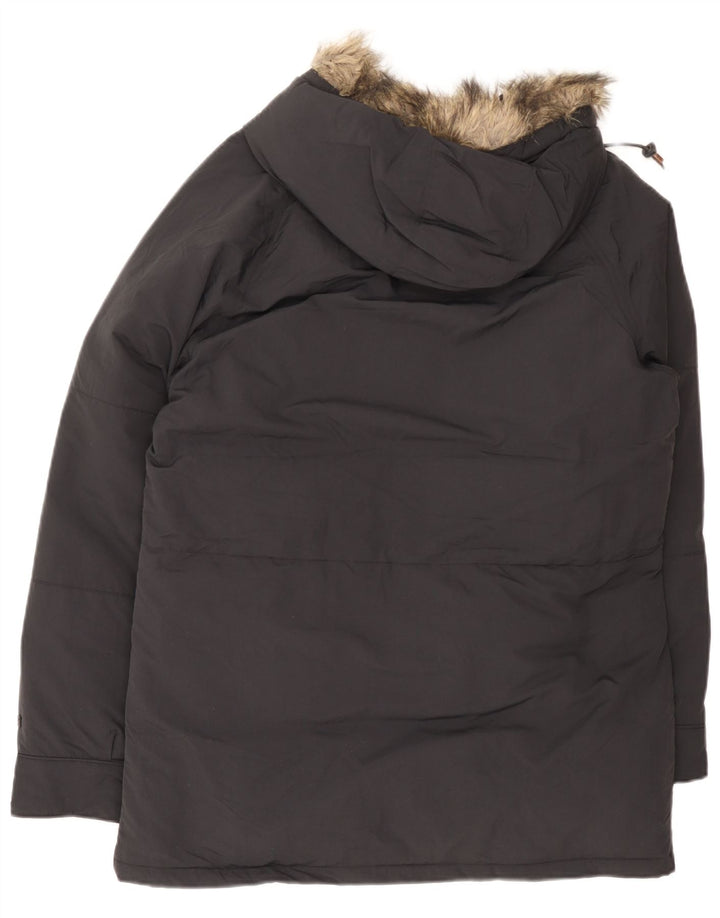 Ανδρικό παλτό με κουκούλα Levi's UK 38 Medium Black Polyamide