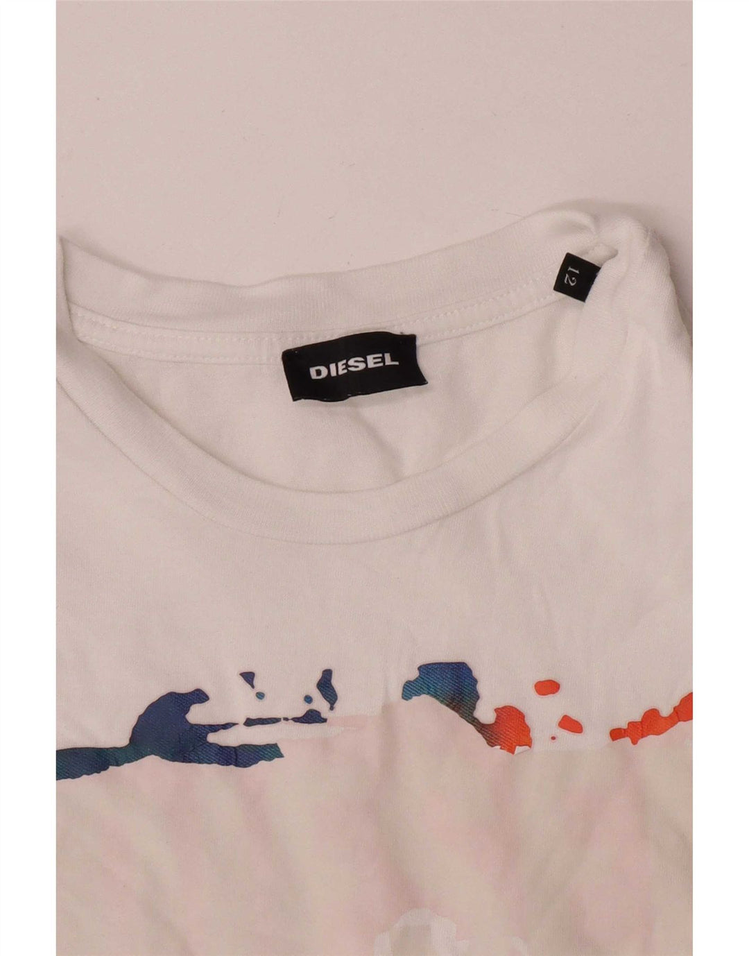 Diesel Boys Graphic T-Shirt Top 11-12 Years Λευκό