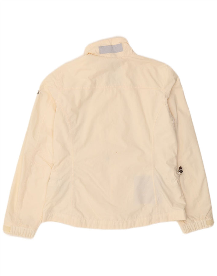 Napapijri Γυναικείο μπουφάν βροχής UK 18 XL Off White Polyamide
