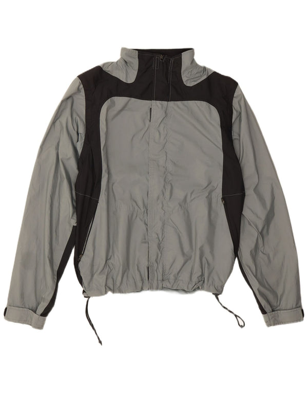 Adidas Ανδρικό μπουφάν βροχής UK 40 Large Grey Colourblock Polyester