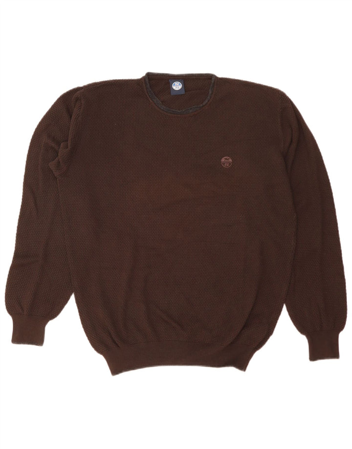 Ανδρικό πουλόβερ North Sails Crew Neck Jumper Μεγάλο Καφέ Βαμβακερό
