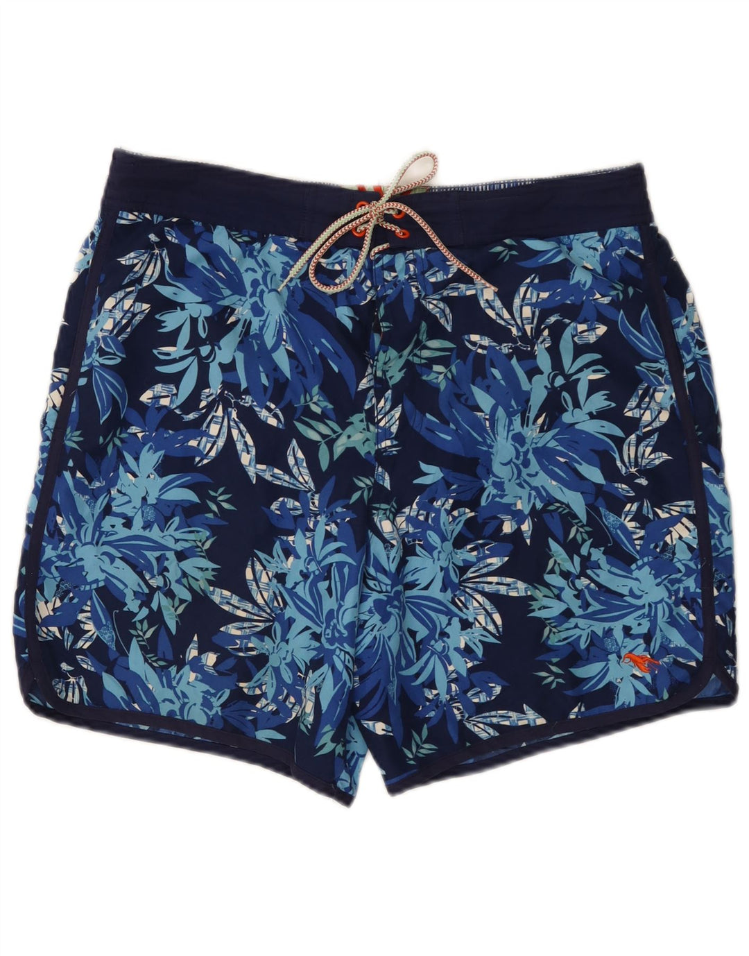 Ted Baker Ανδρικό σορτς κολύμβησης μεγέθους 4 Μεγάλο μπλε ναυτικό φλοράλ πολυεστέρας
