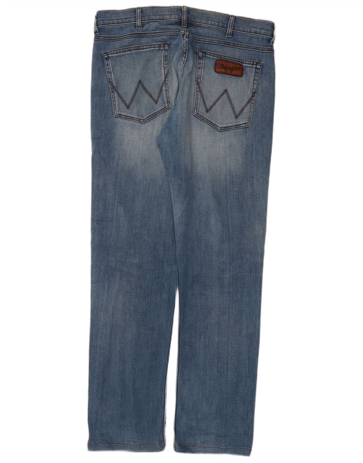 Ανδρικά τζιν Wrangler Greensboro Distressed Straight W33 L31 Blue Cotton