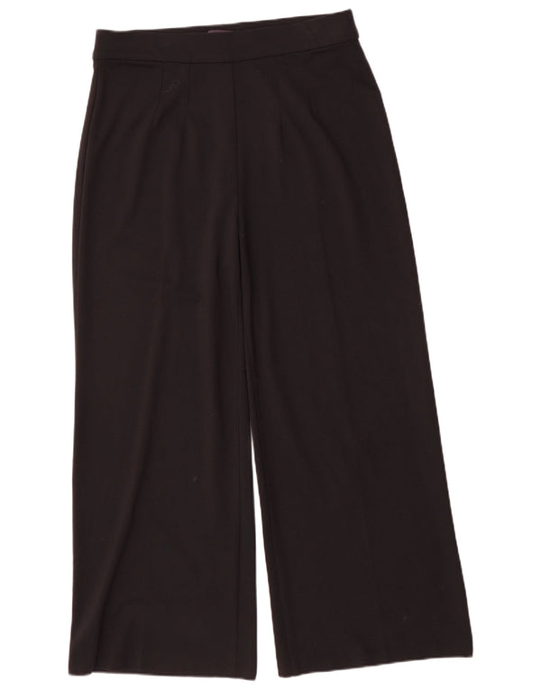 Marks & Spencer Γυναικείο φαρδύ παντελόνι casual UK 16 μεγάλο W34 L29 μαύρο