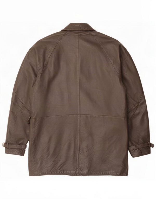 Vintage Ανδρικό Δερμάτινο Μπουφάν IT 52 XL Grey