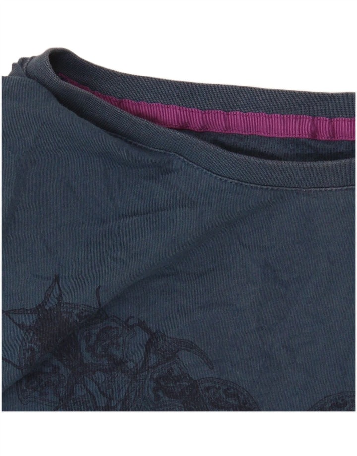Ανδρικό T-Shirt γραφικό Ted Baker Top Size 4 Large Navy Blue