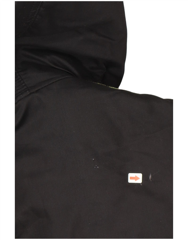 Ανδρικό τζάκετ Valentino με κουκούλα US 42 XL Μαύρο γεωμετρικό πολυεστέρα