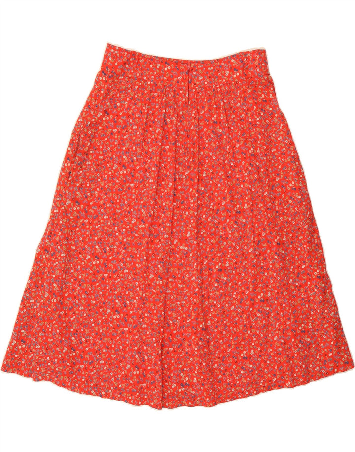 VINTAGE Γυναικεία Φούστα A-Line IT 42 Medium W30 Red Floral