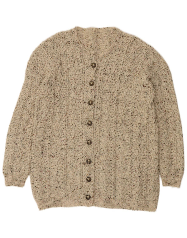 Vintage γυναικεία ζακέτα UK 16 Large Beige Flecked
