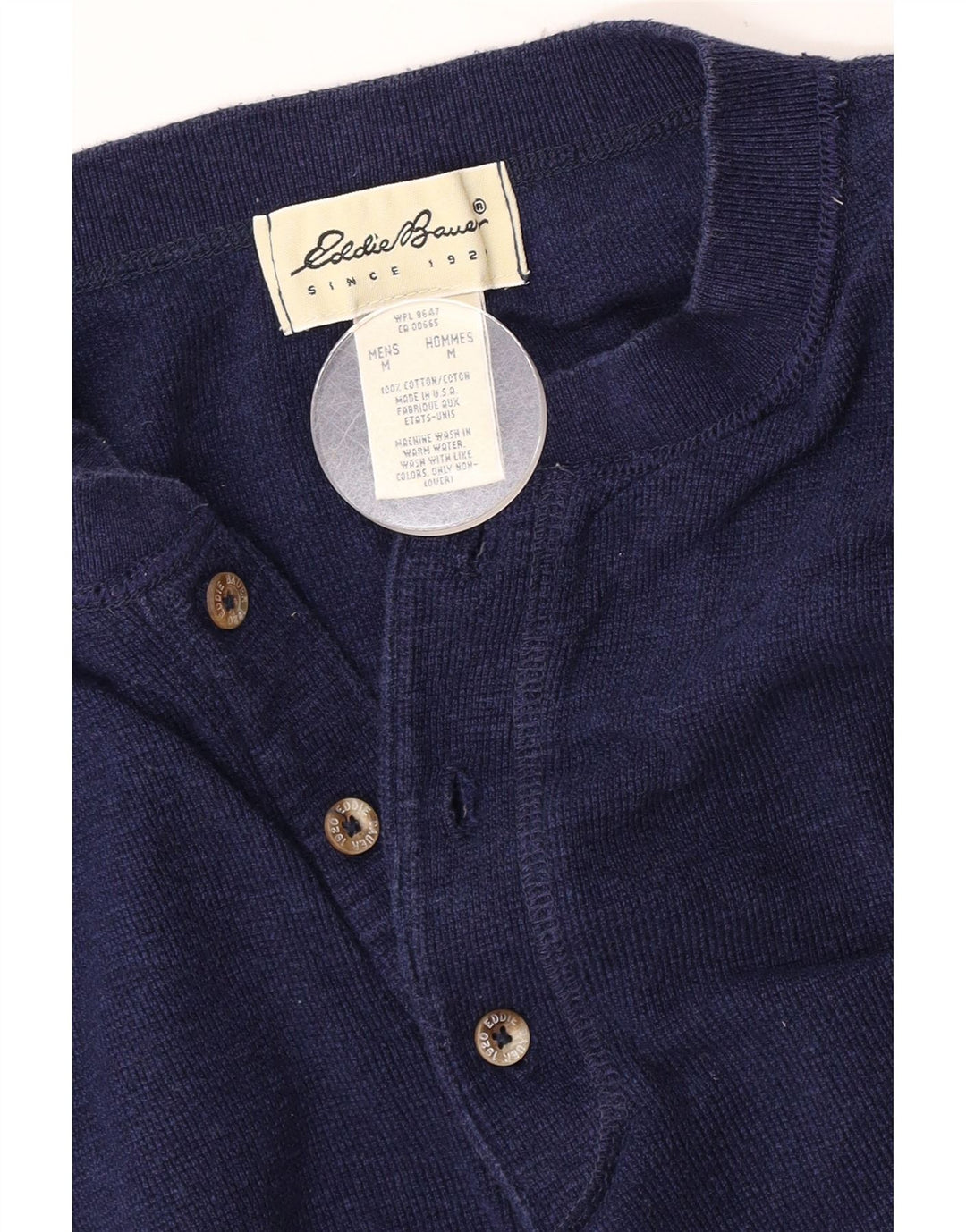 Ανδρικό μπλουζάκι Eddie Bauer Loose Fit Μακρυμάνικο μεσαίο, μπλε ναυτικό βαμβακερό
