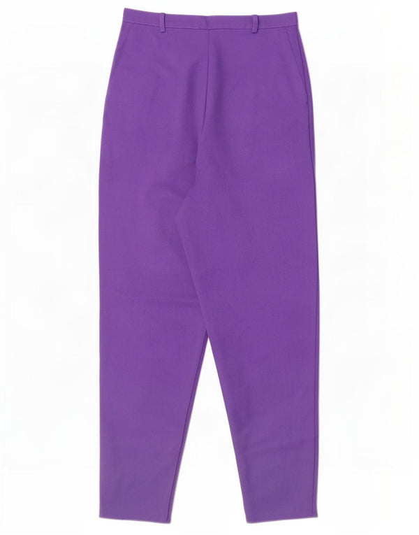 Vintage γυναικείο ψηλόμεσο casual παντελόνι UK 14 Medium W30 L30 Purple