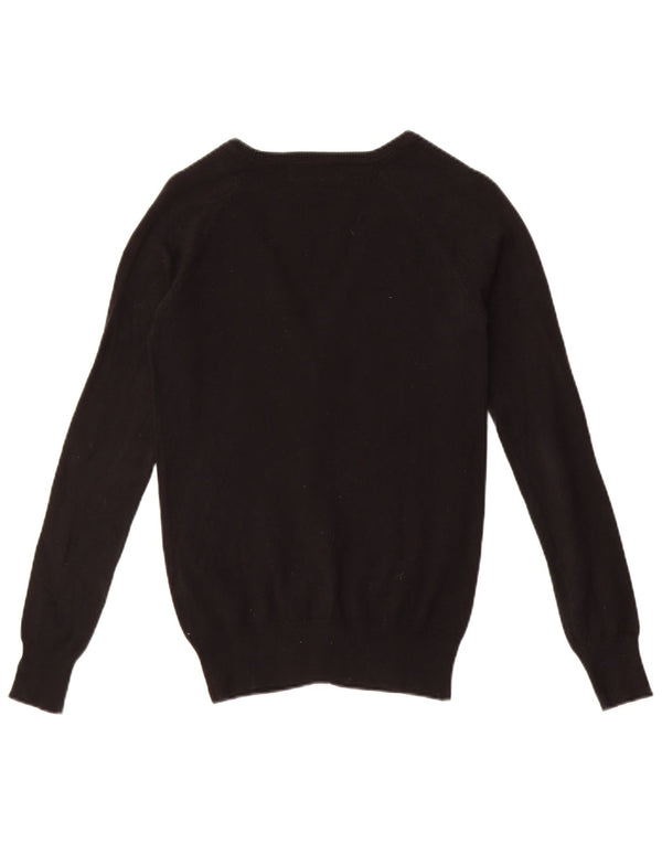 Zara Γυναικεία Ζακέτα UK 10 Small Black Cotton