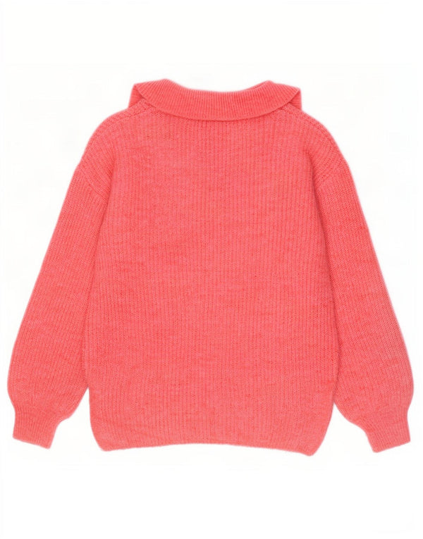 Marks & Spencer Γυναικείο πουλόβερ με λαιμό polo UK 6 XS Pink