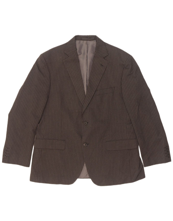 Marks & Spencer Ανδρικό σακάκι 2 κουμπιών UK 42 Large Grey Pinstripe