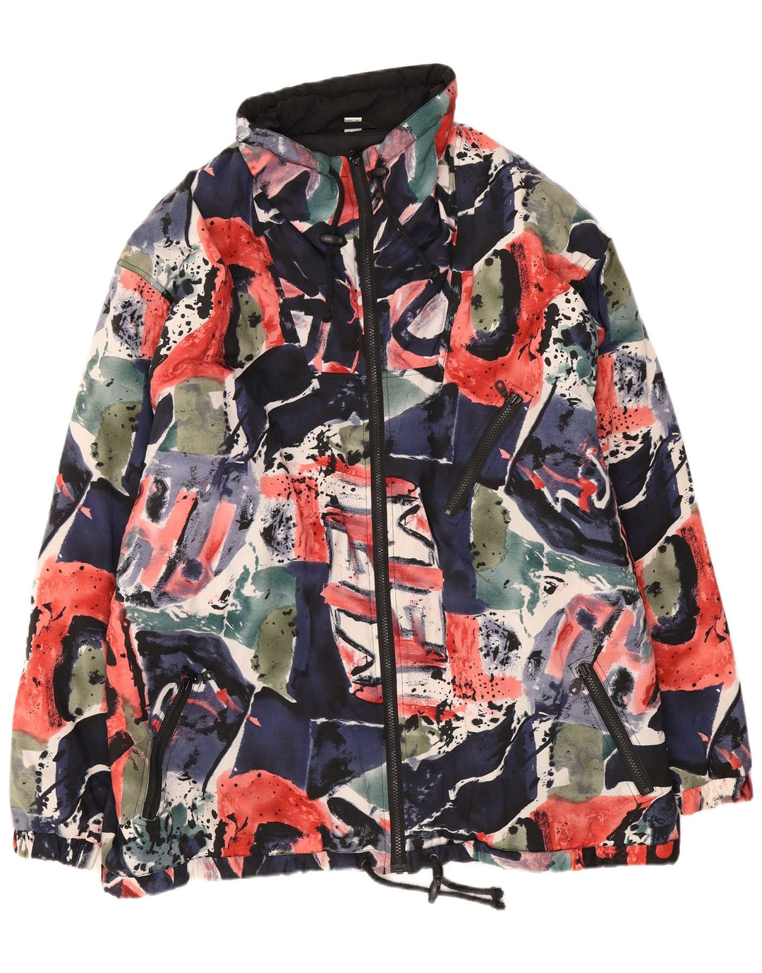 Vintage Ανδρικό Abstract Pattern Windbreaker Jacket UK 42 XL Πολύχρωμο