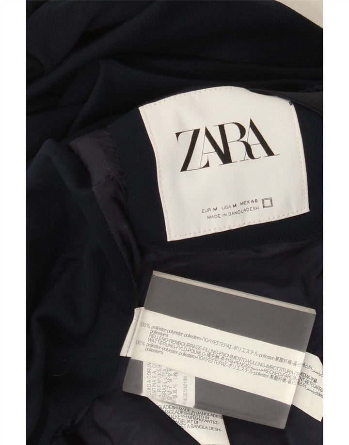 Zara Ανδρικό Bomber Jacket UK 38 Medium Navy Blue Colourblock Polyester