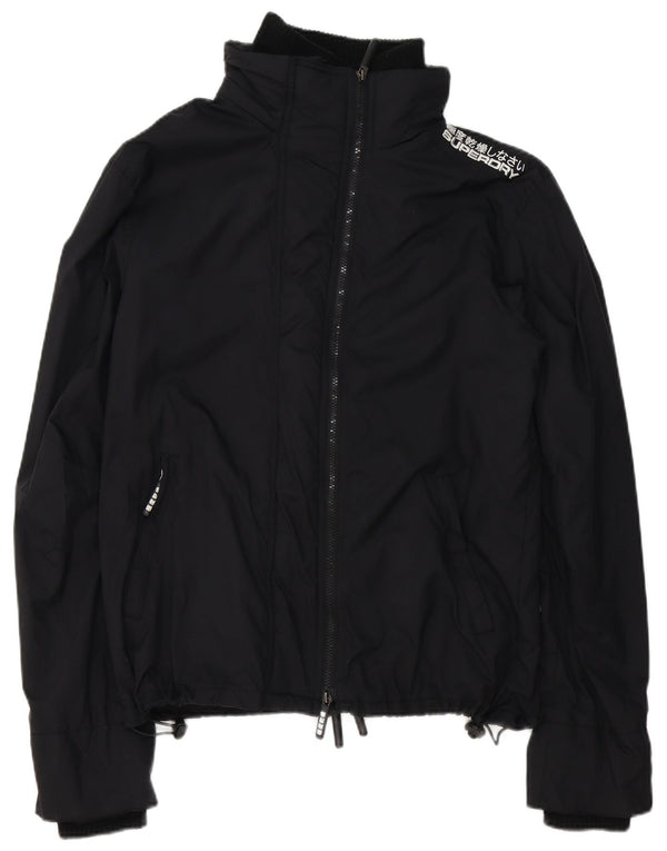 Superdry Ανδρικό γραφικό μπουφάν βροχής UK 42 XL μαύρο νάιλον
