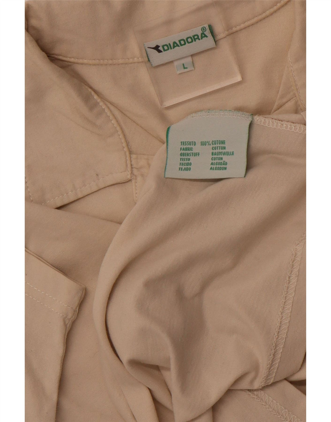 Ανδρικό πουκάμισο πόλο DIADORA Μεγάλο μπεζ χρώμα, βαμβακερό