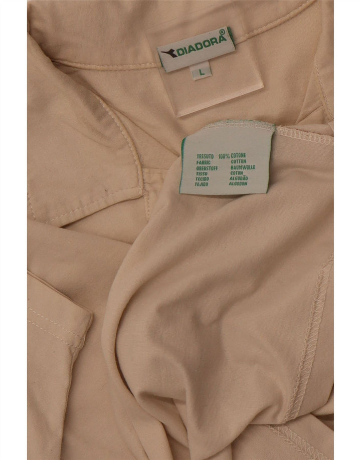 Ανδρικό πουκάμισο πόλο DIADORA Μεγάλο μπεζ χρώμα, βαμβακερό