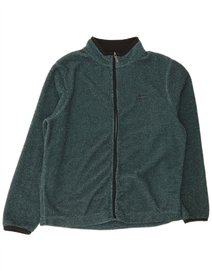 Weird Fish Mens Fleece Jacket UK 40 Large Green Polyester