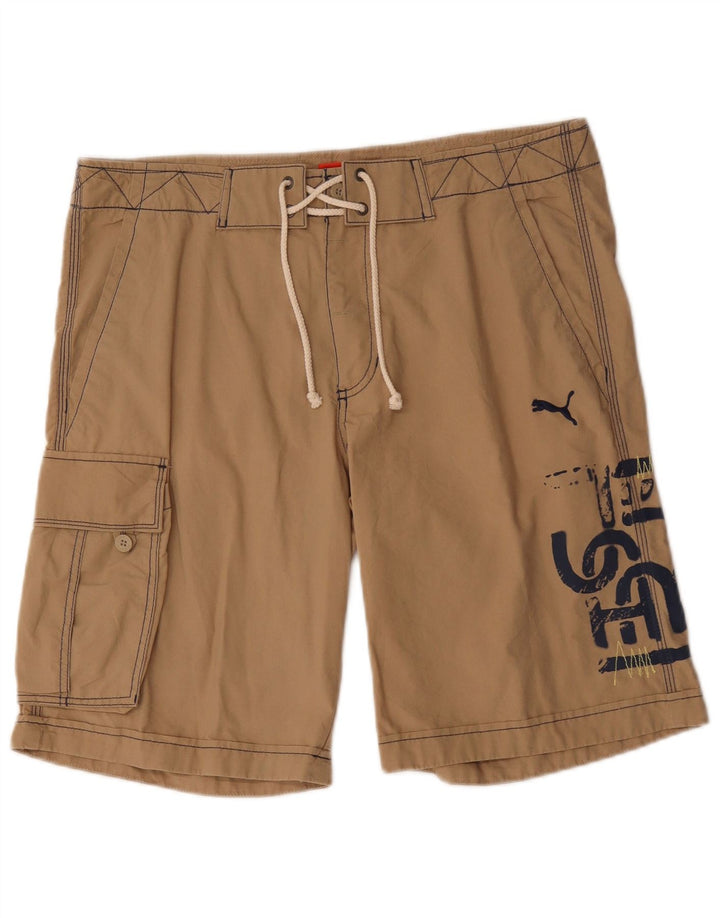 Ανδρικό σορτς Puma Graphic Cargo Medium W32 Καφέ Βαμβακερό