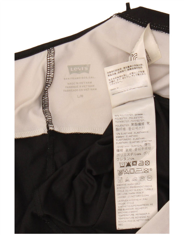 Γυναικείο γραφικό αμάνικο φόρμα LEVI'S UK 14 Large Black Colourblock