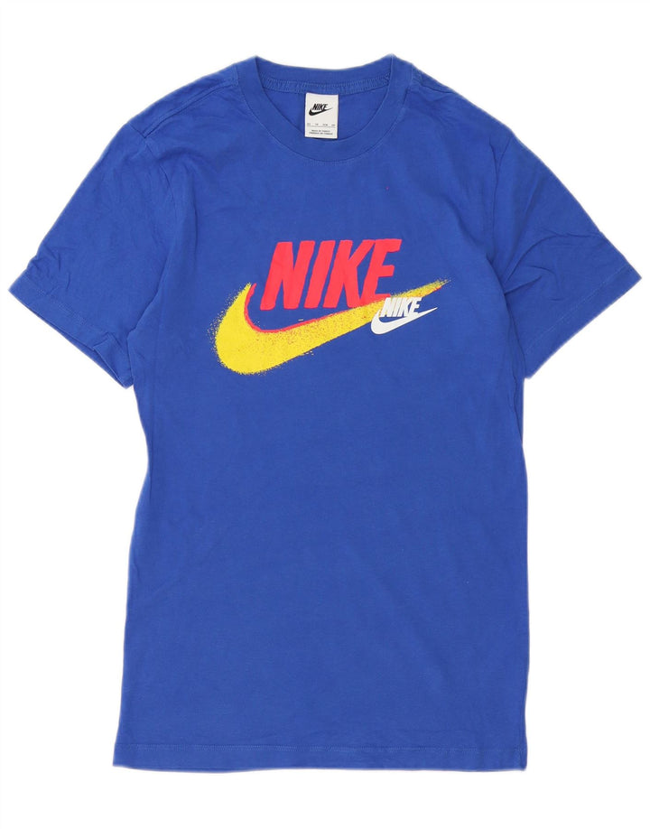 Ανδρικό γραφικό T-shirt Nike XS Μπλε βαμβακερό