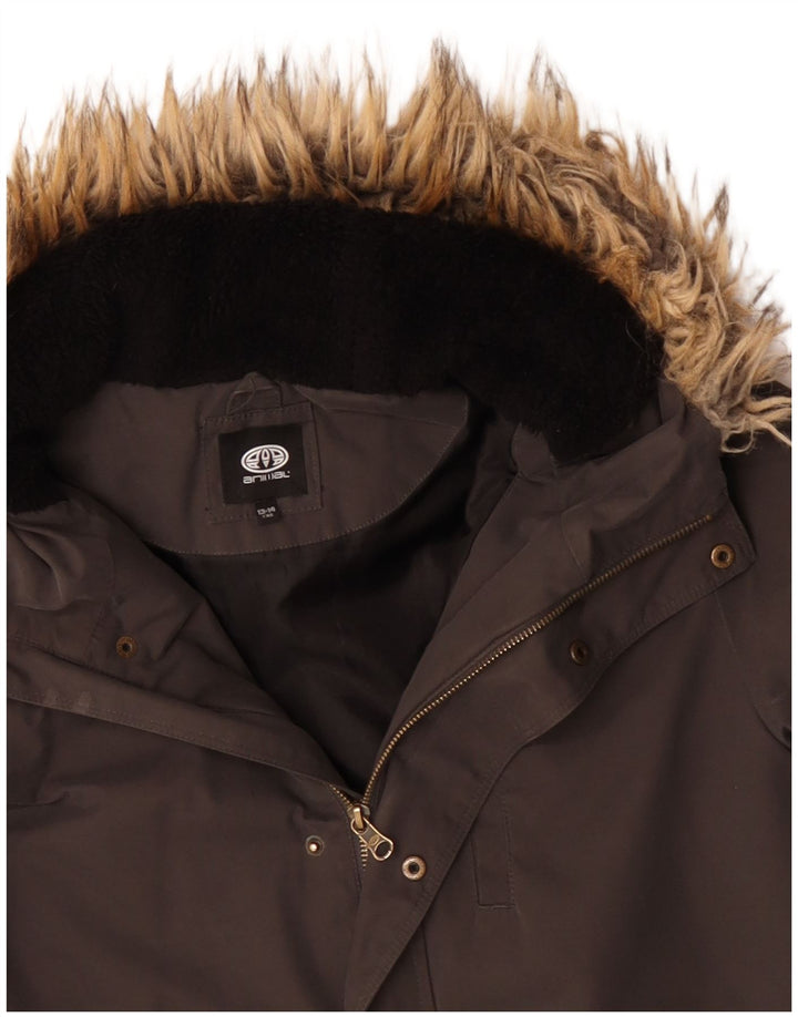 Animal Boys Hooded Parka Jacket 13-14 Years Grey