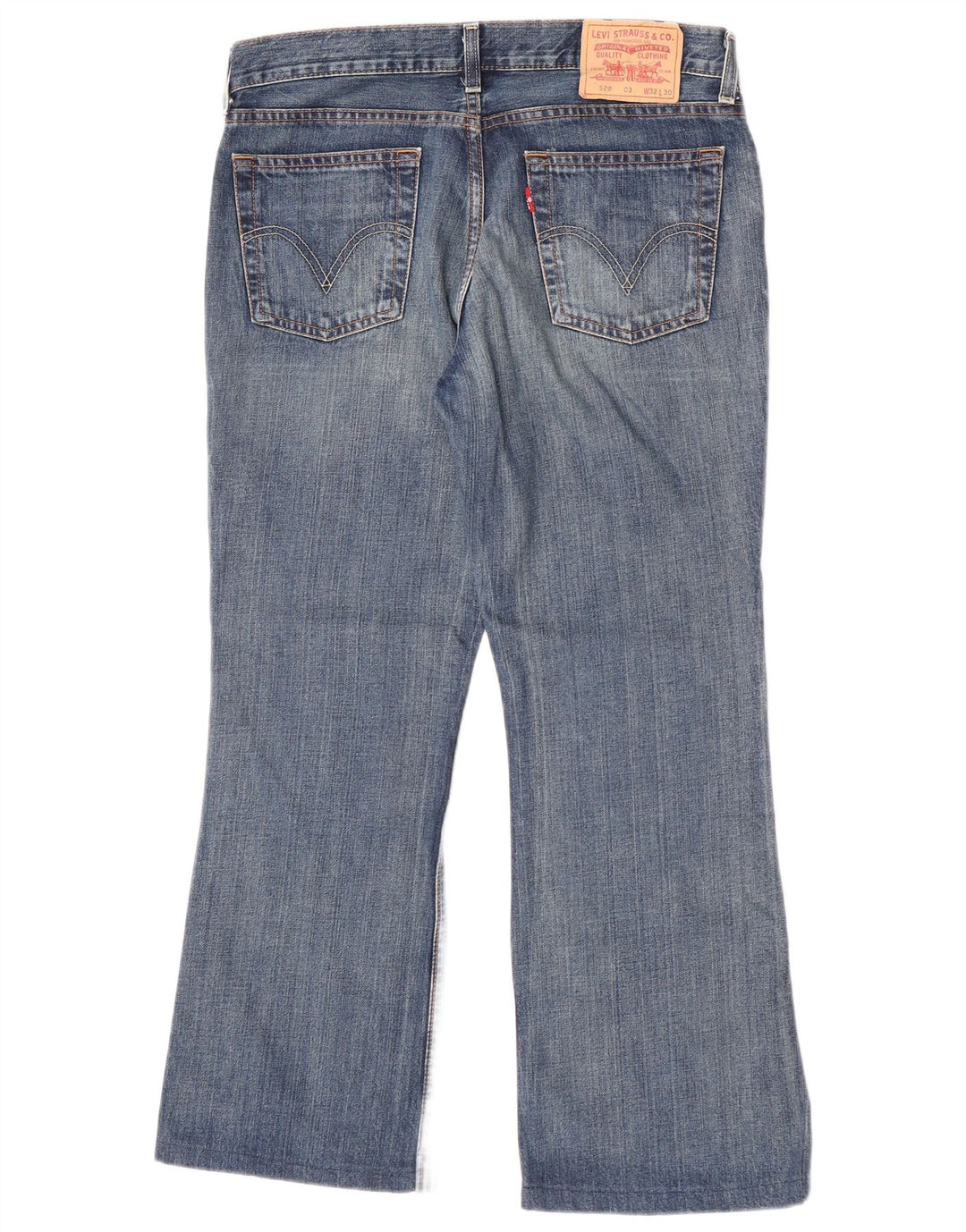 Levi's Womens 529 Flared Jeans W32 L27 Blue Cotton