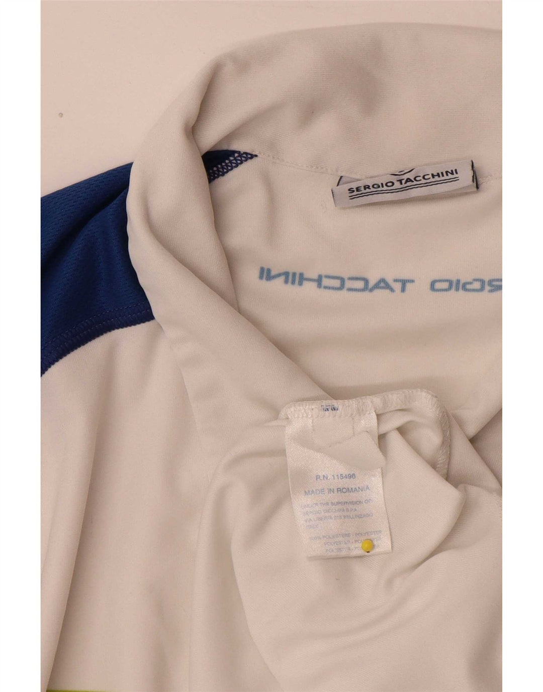 Sergio Tacchini Ανδρικό πουκάμισο πόλο με μεγάλο λευκό χρώμα πολυεστέρα
