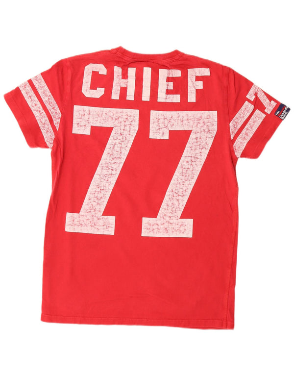 SUPERDRY Mens Graphic T-Shirt Top Medium Red Cotton