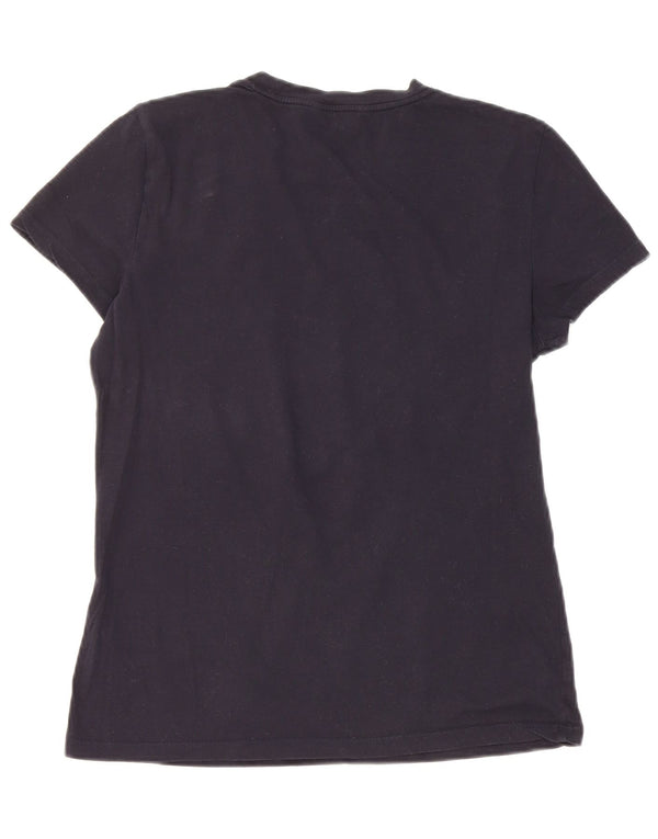 Tommy Hilfiger Γυναικείο T-Shirt Top UK 10 Small Navy Blue Cotton