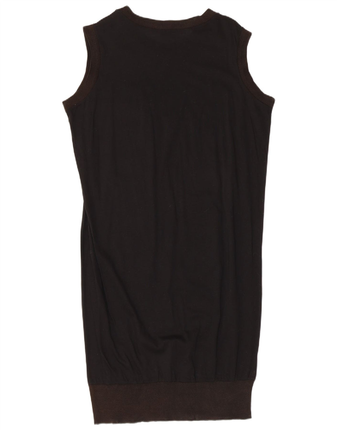 VINTAGE Γυναικείο Αμάνικο Γραφικό Φούσκα UK 14 Μεσαίο Μαύρο