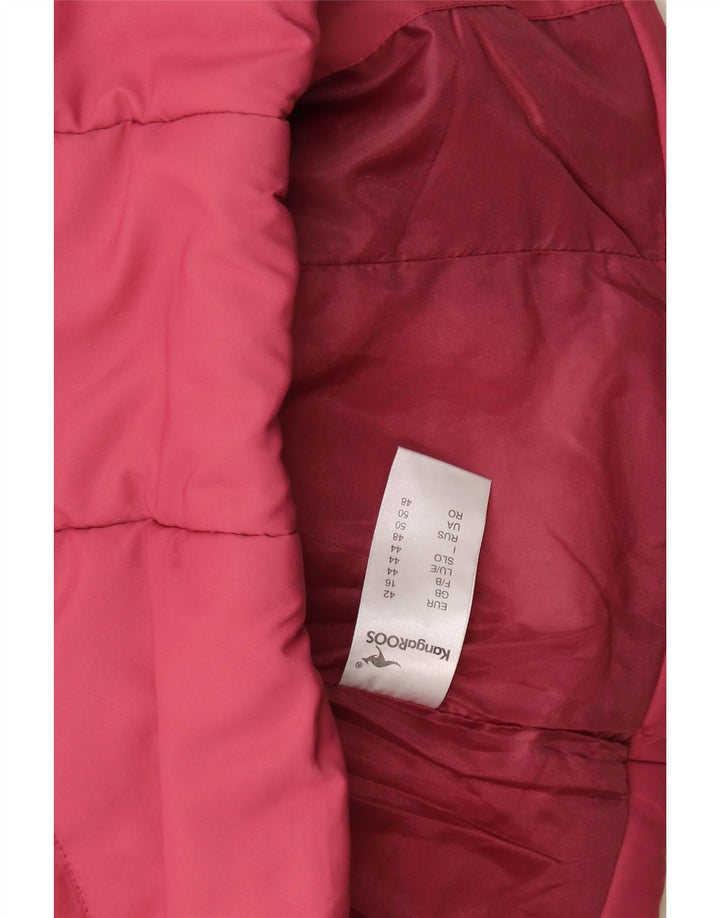 Καγκουρό Γυναικεία padded Gilet UK 16 Large Pink Polyester