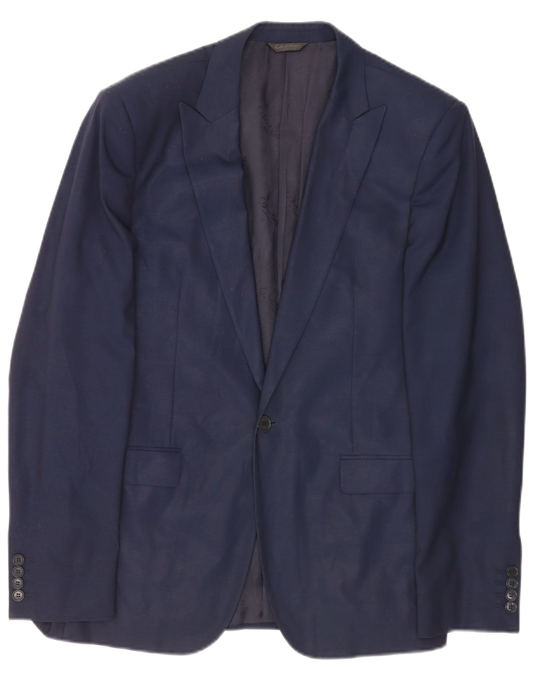 Calvin Klein Ανδρικό Μπουφάν 1 Κουμπί Blazer IT 48 Μαλλί μεσαίου Navy