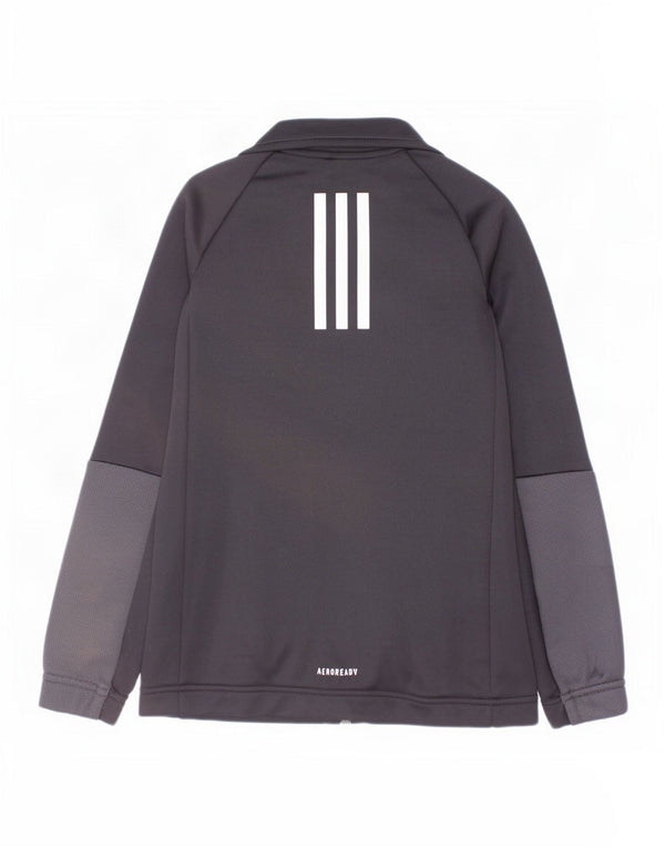 Adidas Boys Aeroready αθλητική φόρμα τοπ μπουφάν 7-8 ετών Μαύρο Colourblock