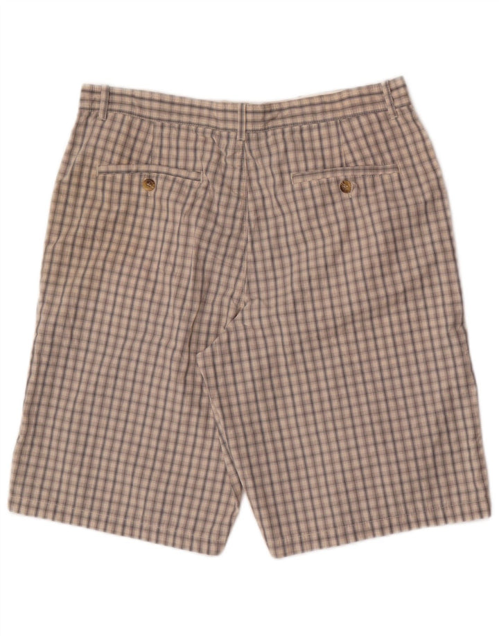 Ανδρικό σορτς Chino Marks & Spencer W34 Large Beige Check Cotton