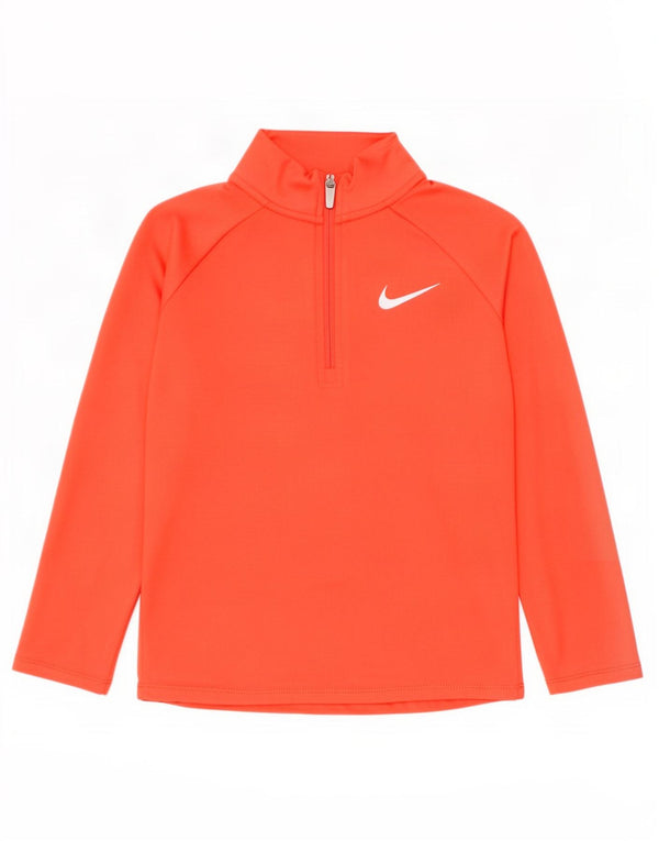Φόρμα Nike Girls Dri Fit με φερμουάρ πουλόβερ φόρμα 6-7 ετών, μεγάλο πορτοκαλί