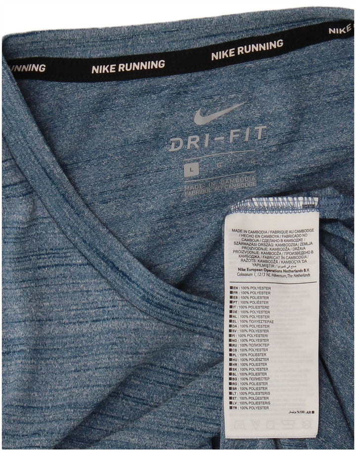 Ανδρικό μπλουζάκι Nike Dri Fit Μπλουζάκι από πολυεστέρα με μεγάλο μπλε φλύκταινα