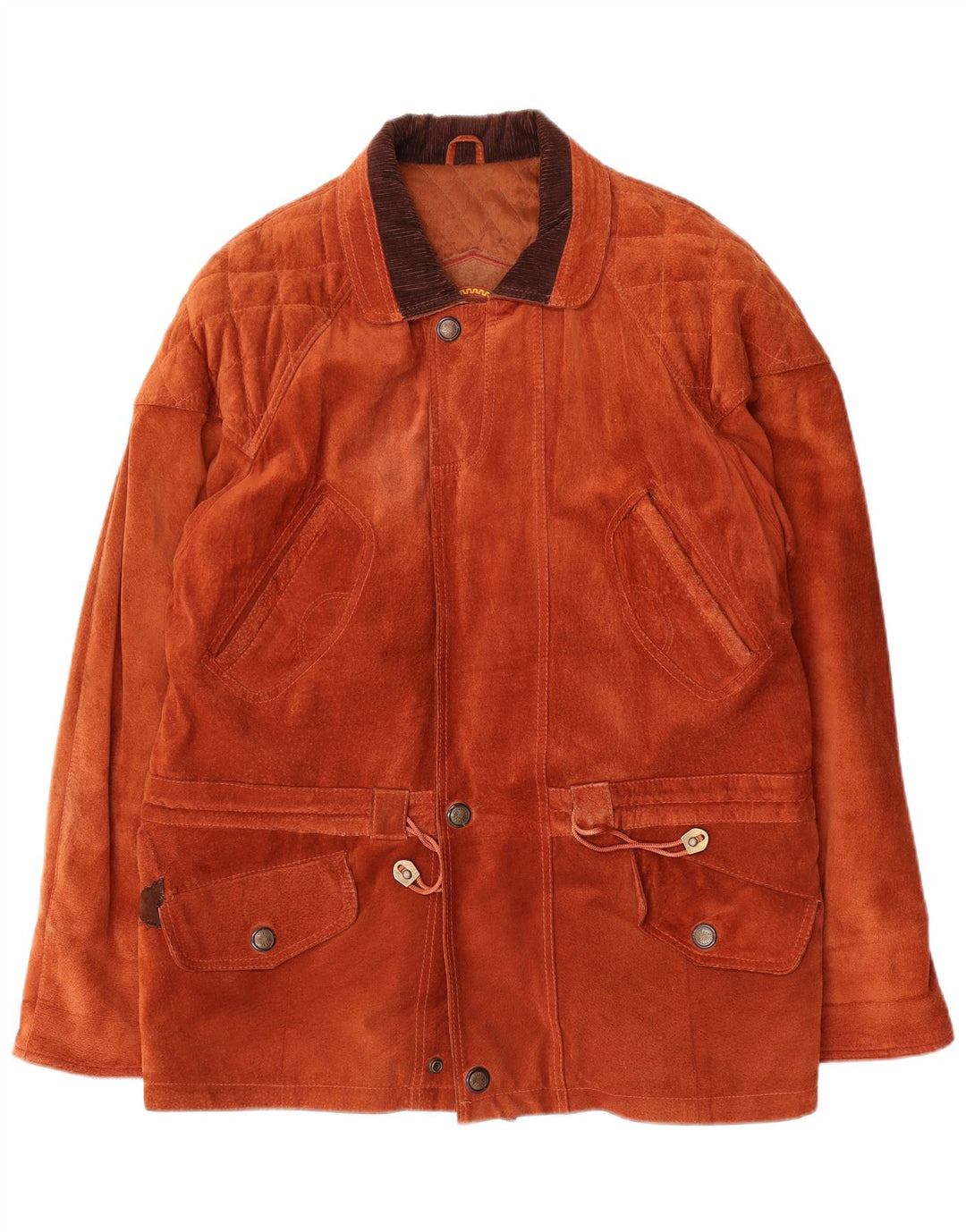 Vintage Ανδρικό Suede Jacket IT 48 Medium Brown Suede