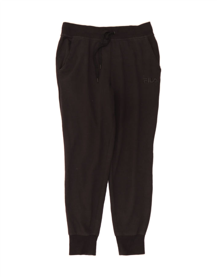 FILA Womens Tracksuit Trousers Joggers UK 14 Medium Black Vintage Fila and Second-Hand Fila from Messina Hembry 