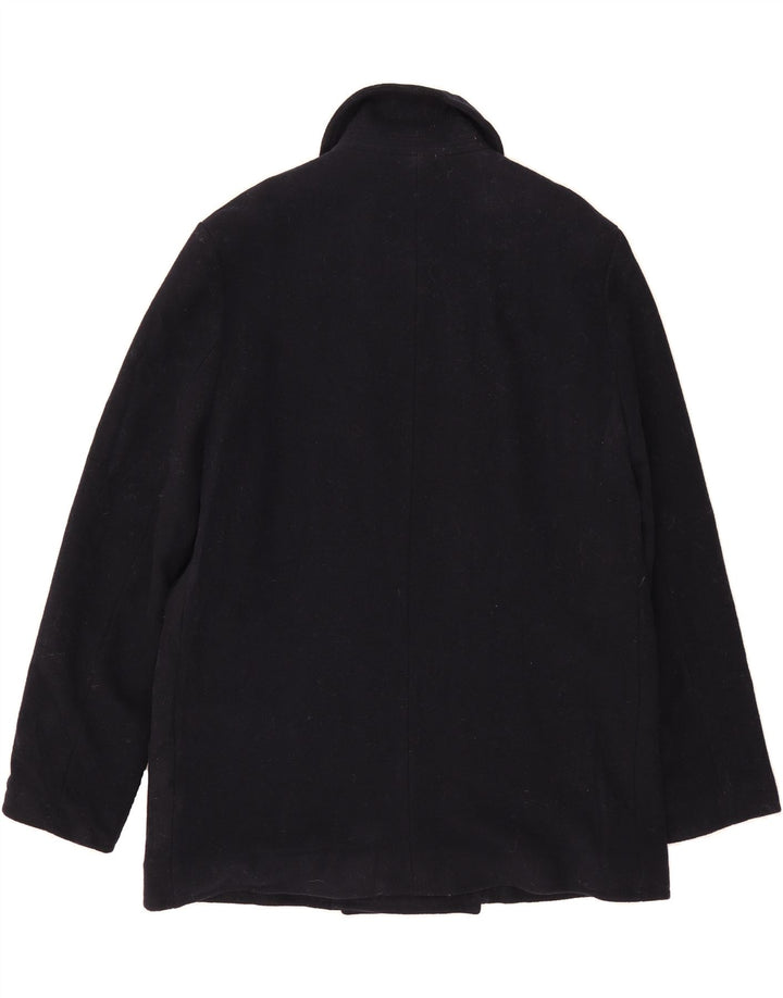 J. CREW Ανδρικό παλτό μπιζελιού UK 42 XL Navy Blue Wool